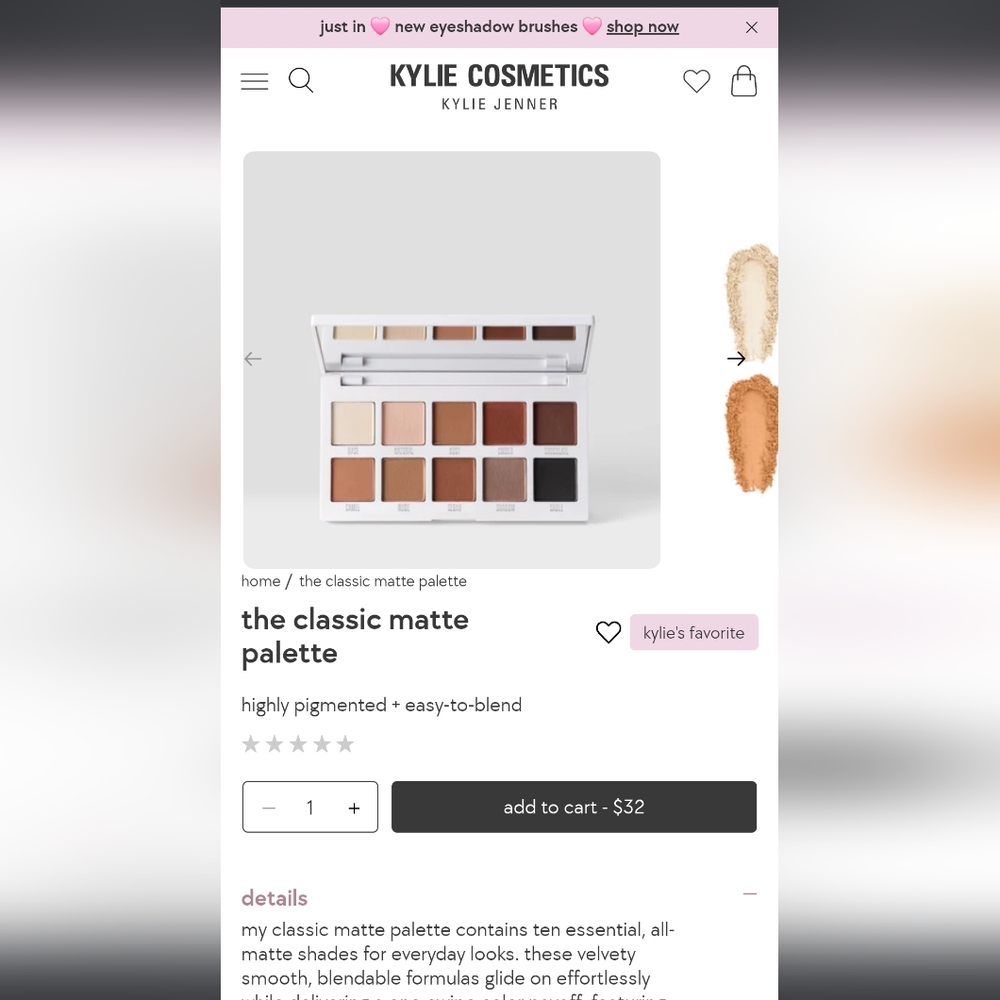 NEW Kylie Cosmetics Eyeshadow Palette & Brush Bundle - Picture 4 of 4